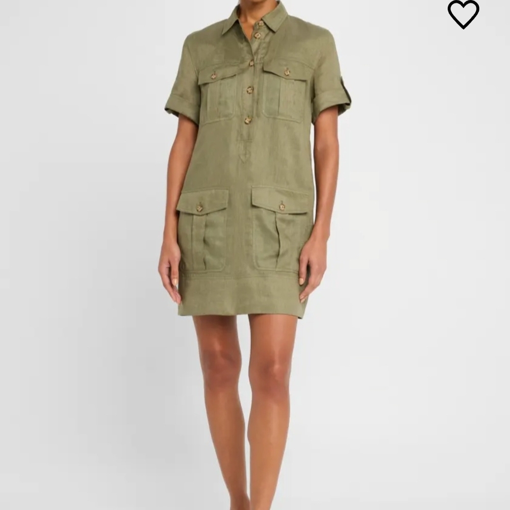 Veronica Beard Khaki Shirt Dress